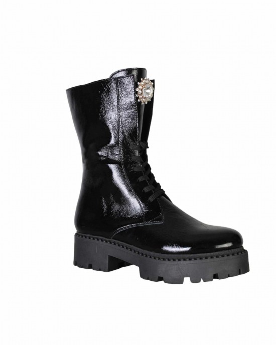 Ness Leather Boots Black