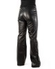 Wide Leg Leather Trousers | Black